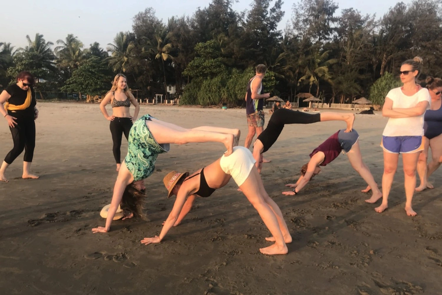 Sunrise yoga on the beach