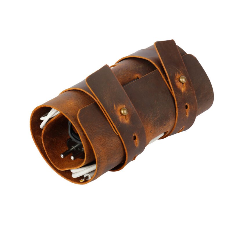 Leather charger holder